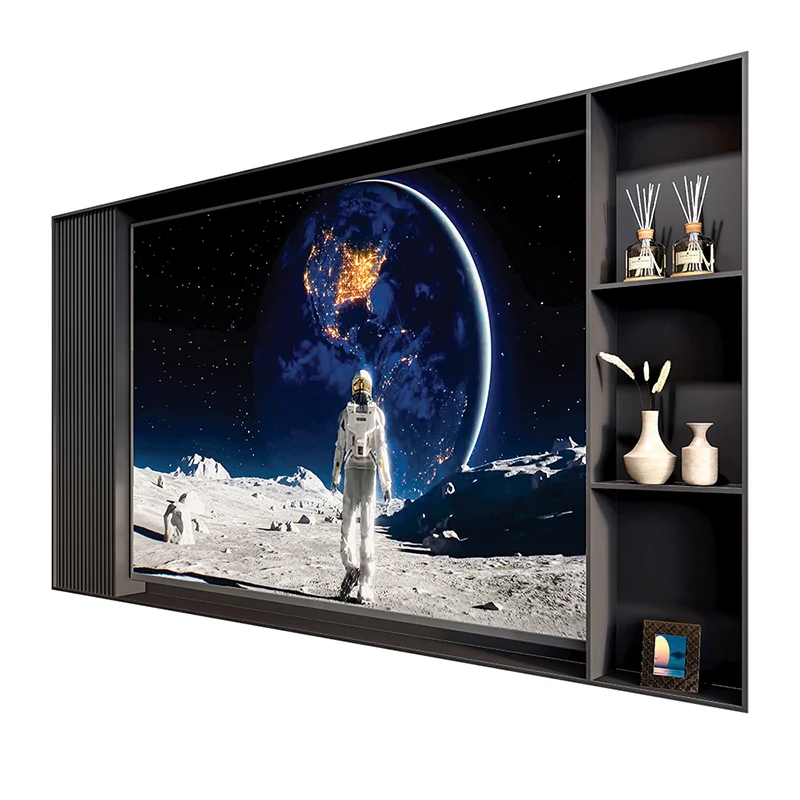 Wohnzimmer-Wandschrank aus Edelstahl